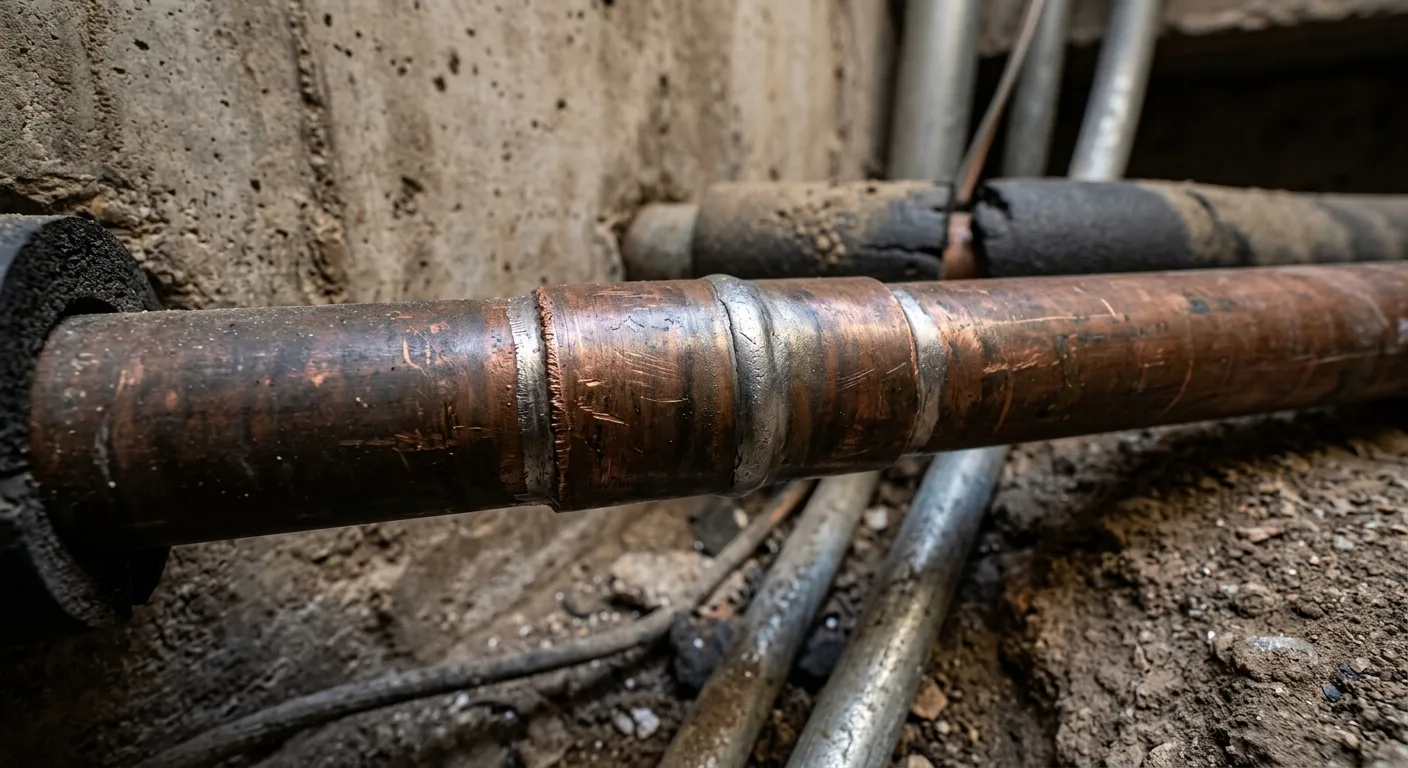 Water-line inspection during a Peoria, AZ plumbing visit ahead of a sump pump and discharge install