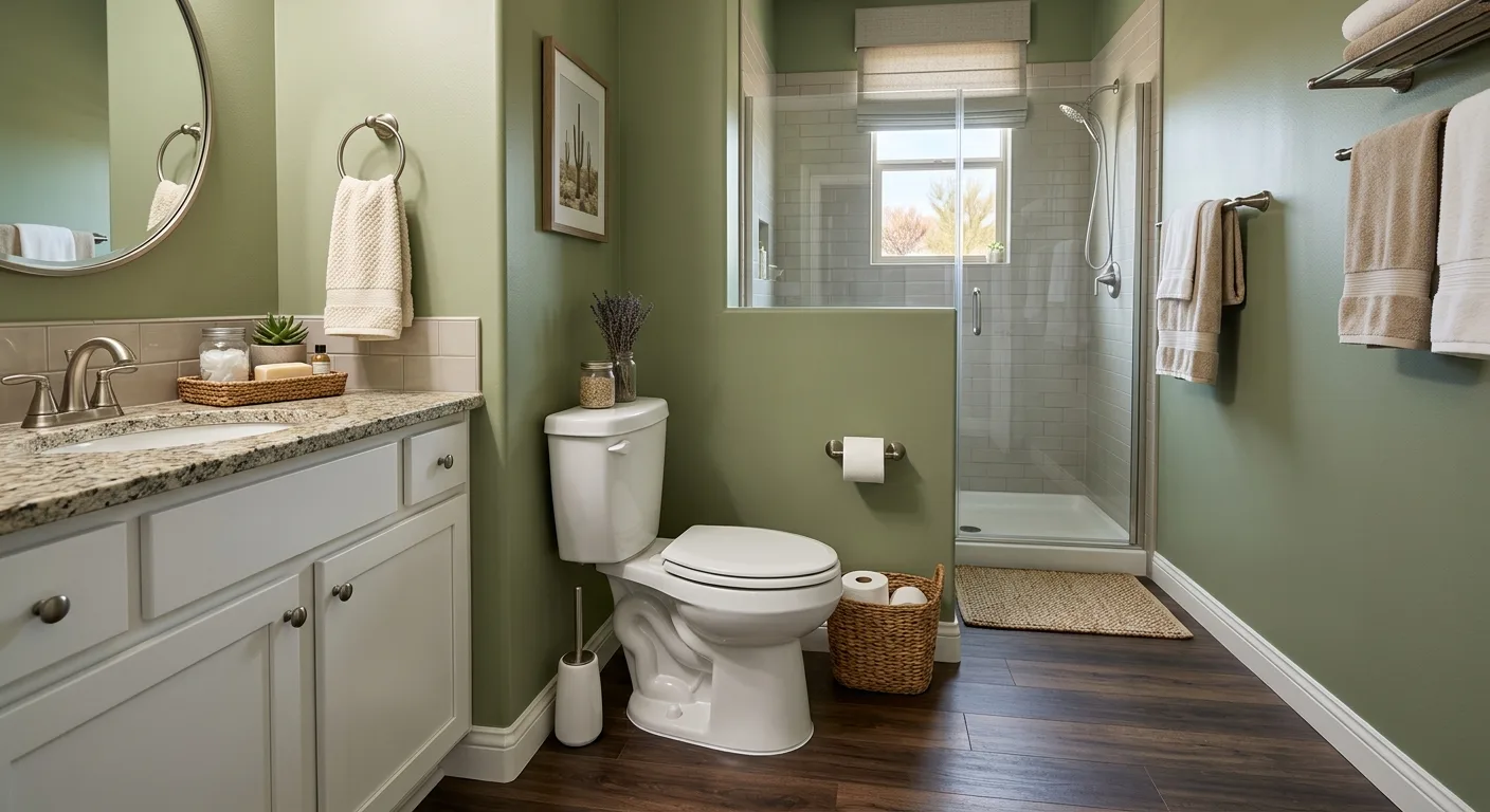 plumber setting a new wax ring during a toilet replacement in the West Valley